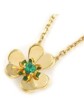 Van Cleef & Arpels Necklace Frivole Mini 1 Point Emerald 18k Yellow Gold